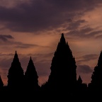 Prambanan at sunset